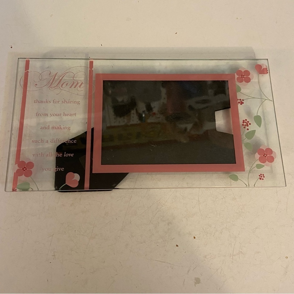 🛍️3/$30 Mom Mother’s Day‎  floral glass photo picture frame